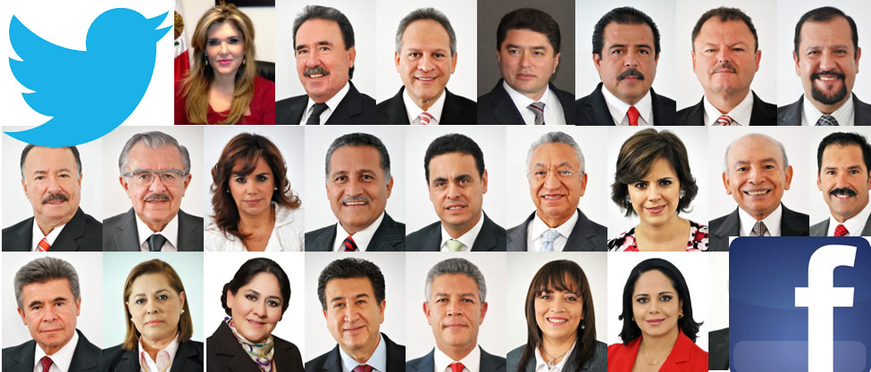 Senadores del PRI en redes sociales