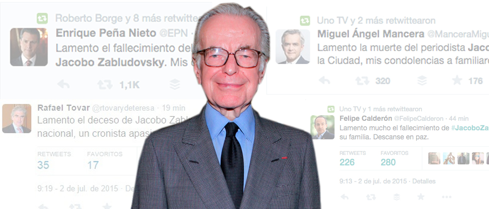 Políticos lamentan la muerte de Jacobo Zabludovsky