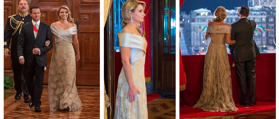 Quién diseñó el vestido de Angélica Rivera para el Grito