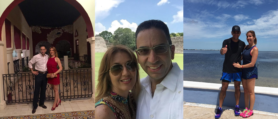 Fotos de Javier Lozano y Desirée de viaje por Campeche