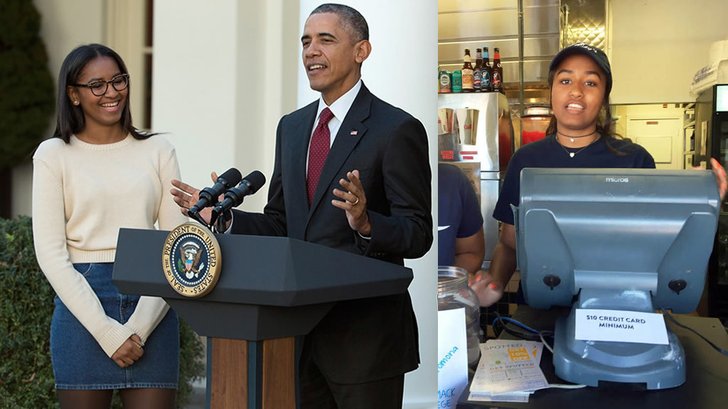 La hija del presidente Obama es mesera en un restaurante