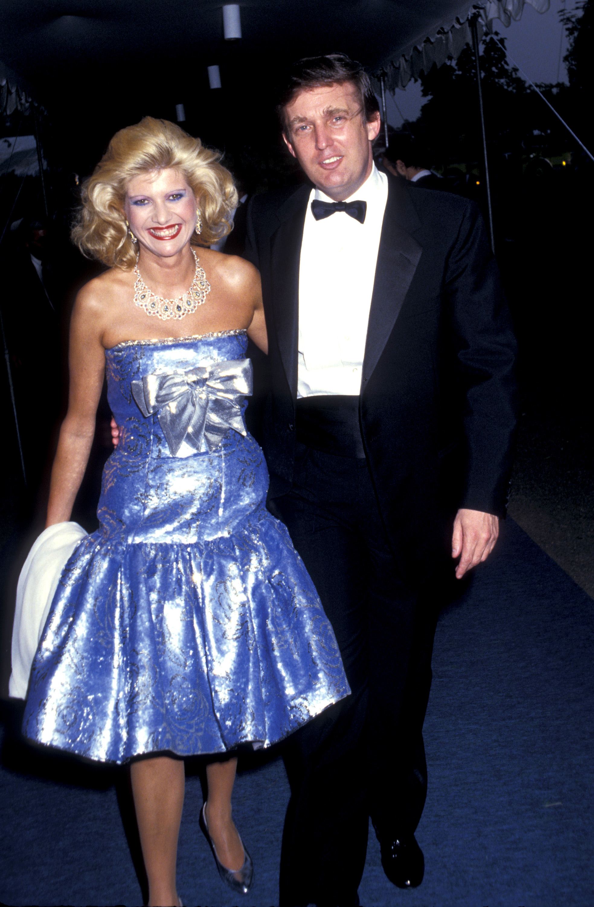 Ivana Trump and Donald Trump during Forbes Magazine's 70th Anniversary Celebration at Timberland Estate in Far Hills, New Jersey, United States. (Photo by Ron Galella, Ltd./WireImage)