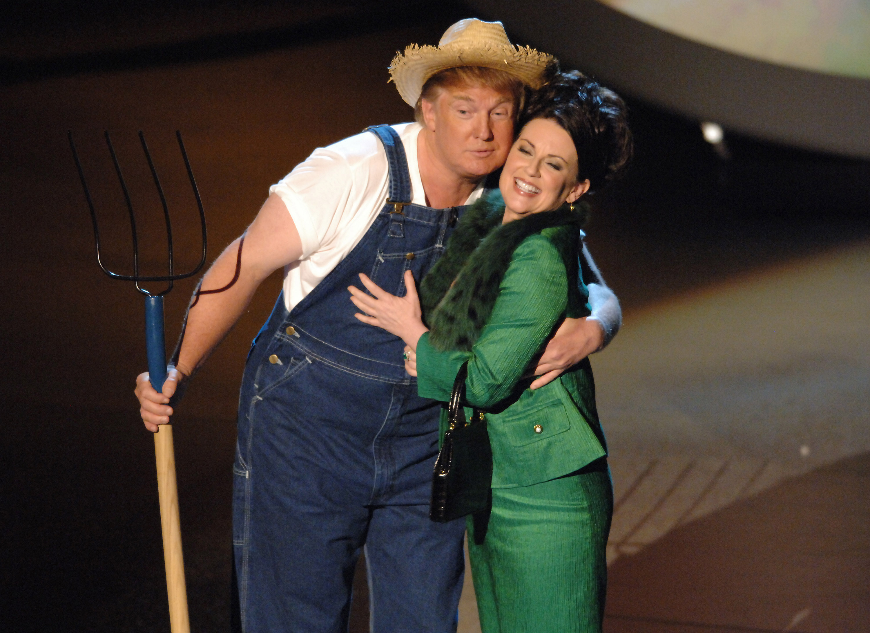 Donald Trump and Megan Mullally perform the "Green Acres" theme song for Emmy Idol (Photo by M. Caulfield/WireImage)