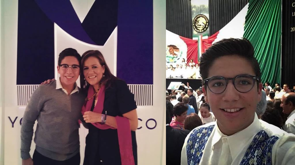 El hijo de Margarita Zavala se politiza