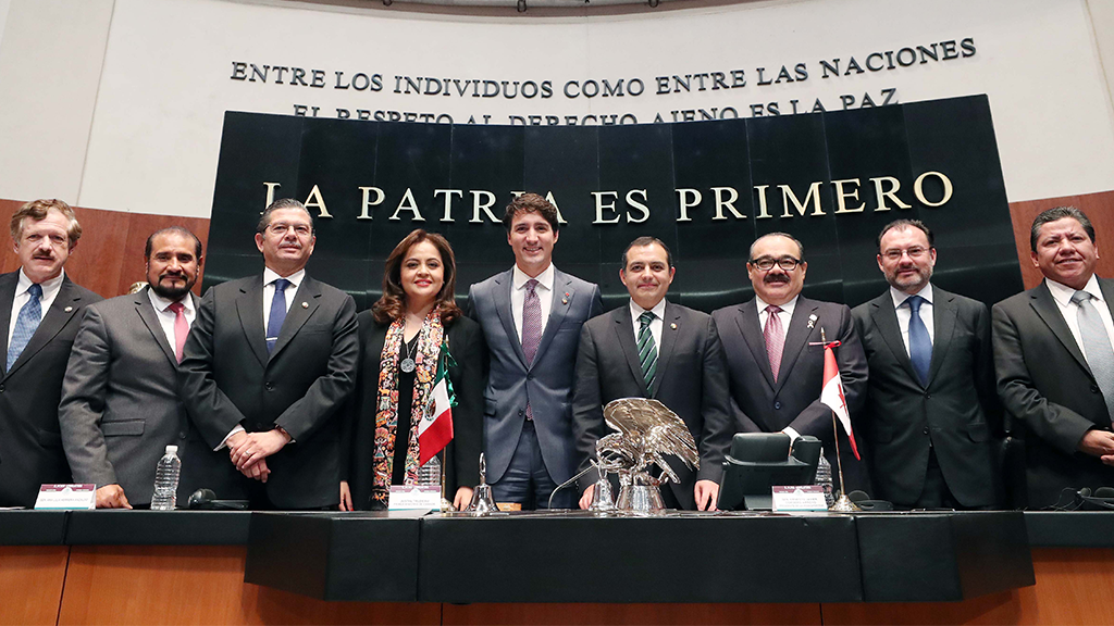 Justin Trudeau en el Senado de la República