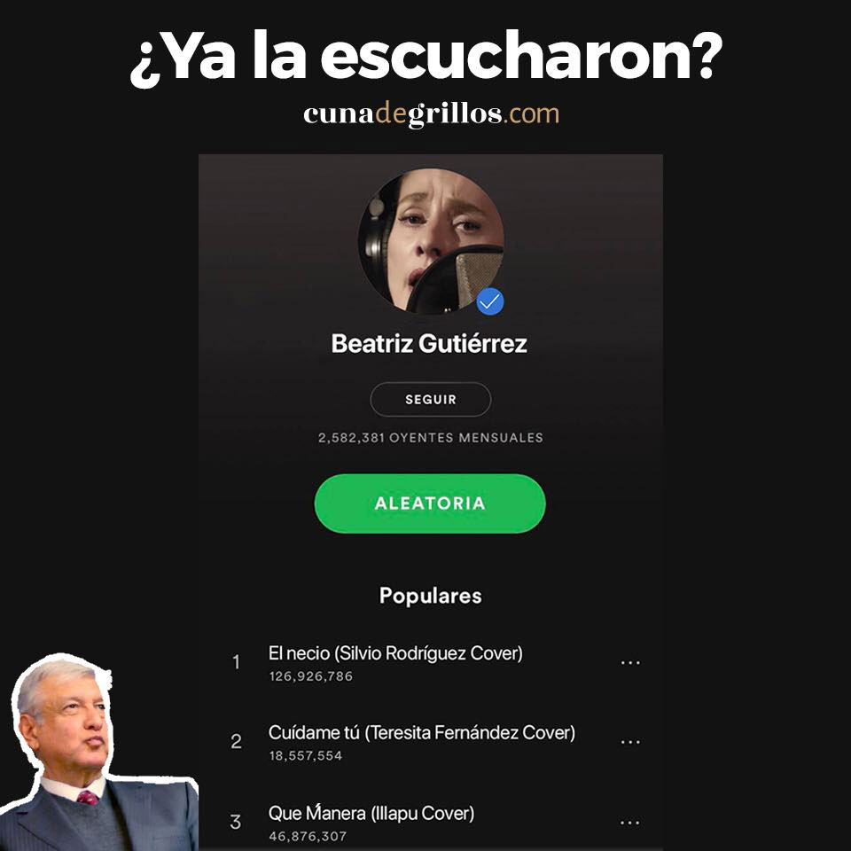 Spotify de la esposa de Lopez Obrador 3