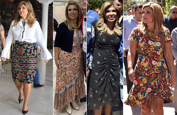 Outfits floreados de Claudia Pavlovich