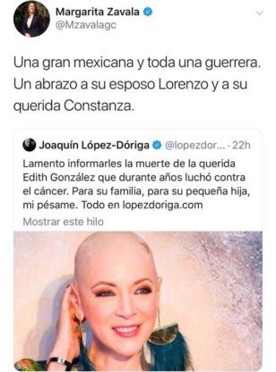 muerte de Edith González