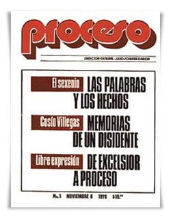 El primer número de Proceso apareció el 6 de noviembre de 1976 / FOTO: proceso.com.mx