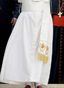 vestimenta del papa